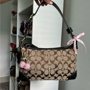 Vintage Coach Messenger Bag Brown Momogram